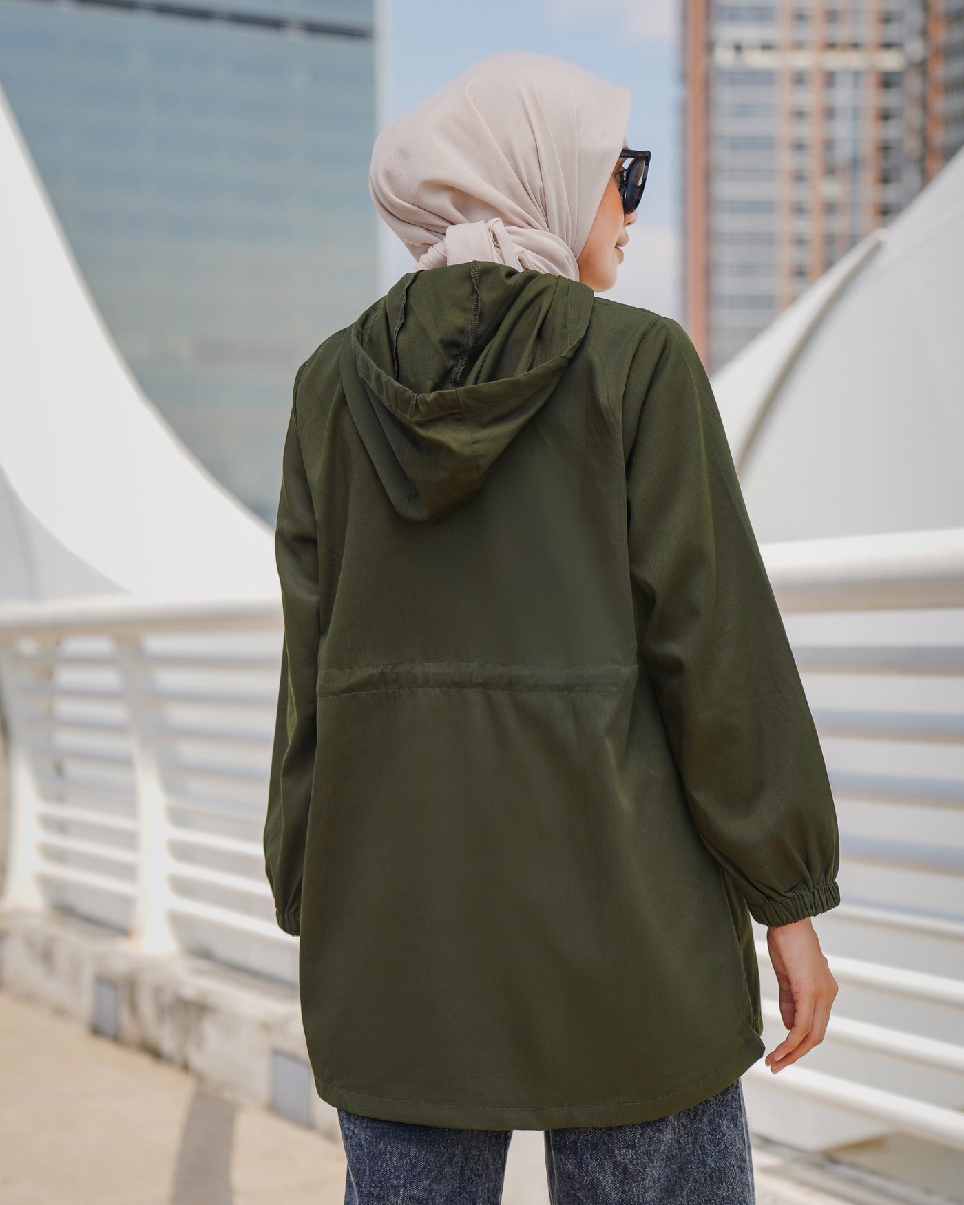 GEULIS Jaket Parka Basic Color - Army