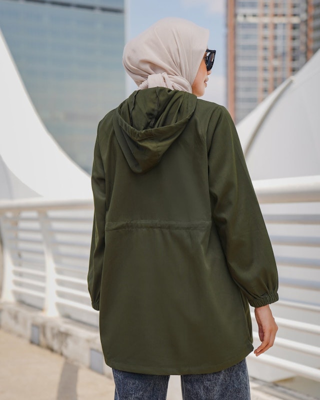 Jaket Parka Basic Color - Army 5