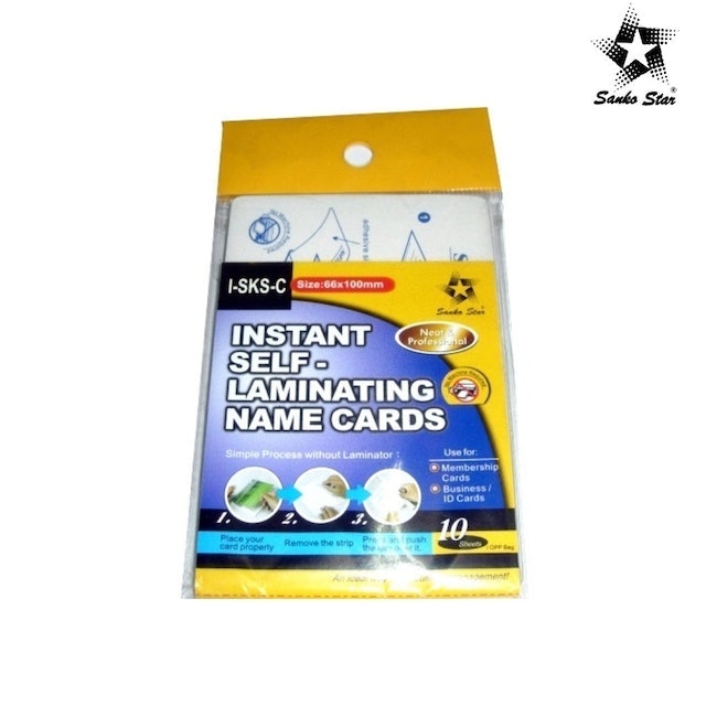 Sanko Star Instant Self-Laminating Name Cards