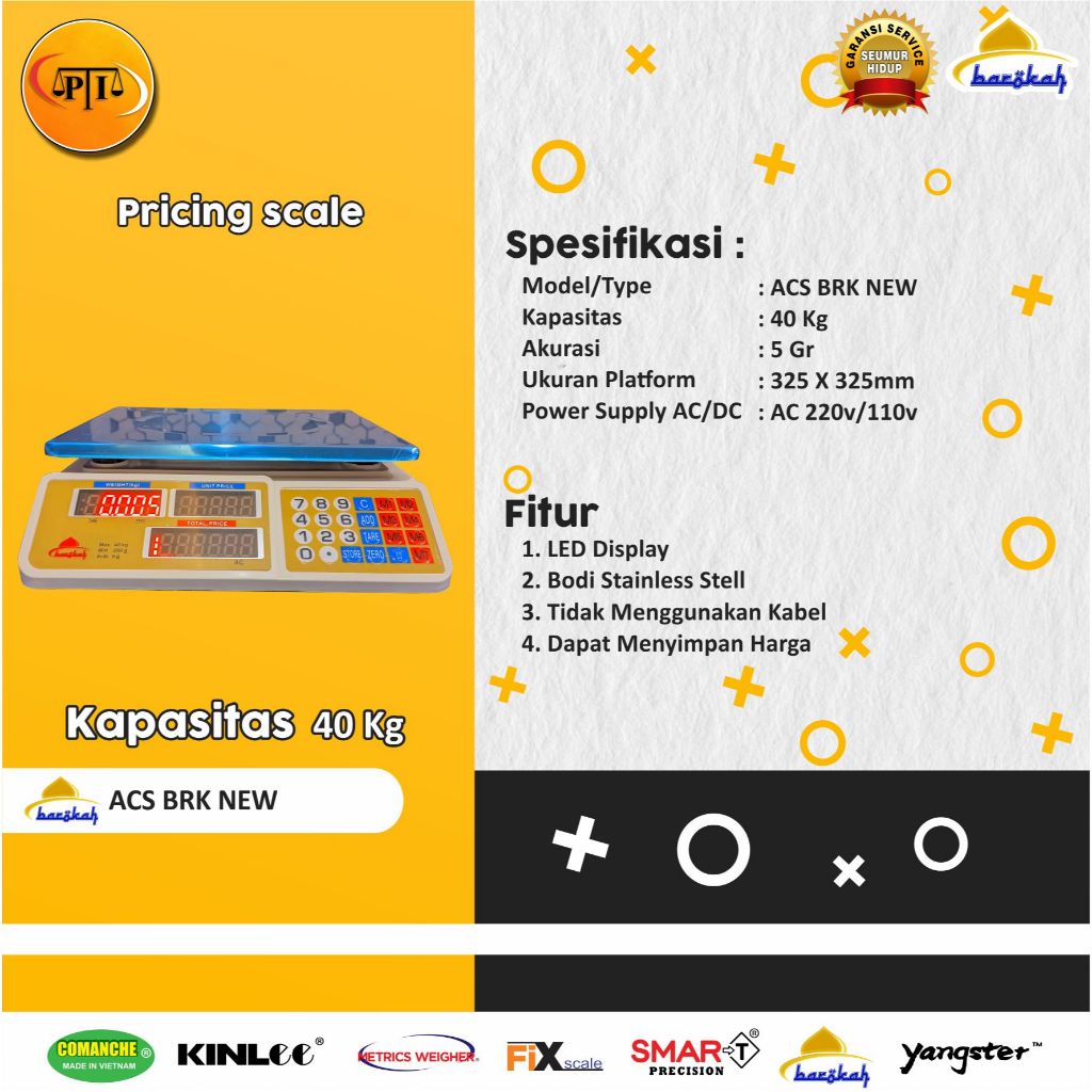 Tujuh Bersaudara Barokah Barokah Timbangan Meja 40 kg