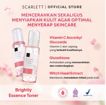 Opto Lingkar Sejahtera Scarlett Whitening Brightly Essence Toner for Brightening