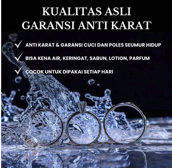 Tiaria Hati Bahagia Tiara Cincin Couple  GRA-AEA08