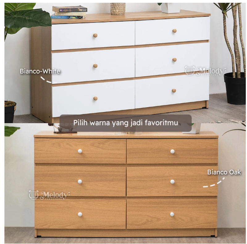 Melody Furniture Yuki 6 Dresser 4