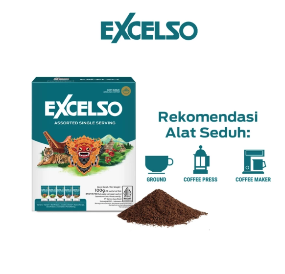 Kapal Api Group Excelso Assorted Single Serving (10 sachet x 10 gram)