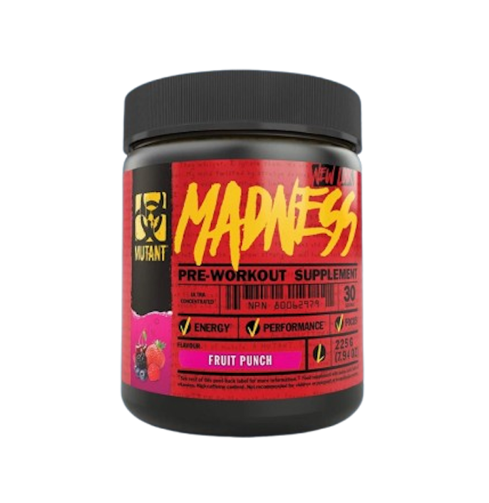 Mutant Madness Pre Workout Supplement Fruit Punch