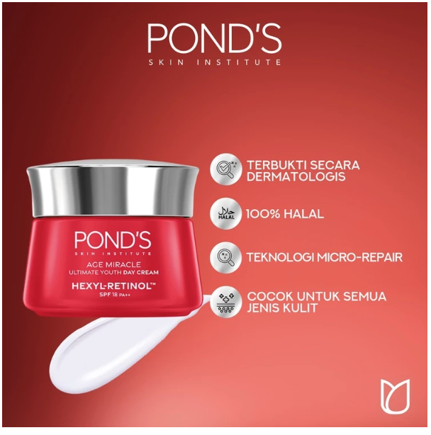 Unilever Indonesia Pond’s Age Miracle Ultimate Youth Day Cream Hexyl-Retinol™ SPF 18 PA++