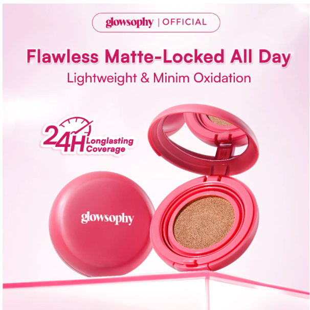 Nayue Kosmetik Indonesia Glowsophy Cover Fit Serum Cushion Maple