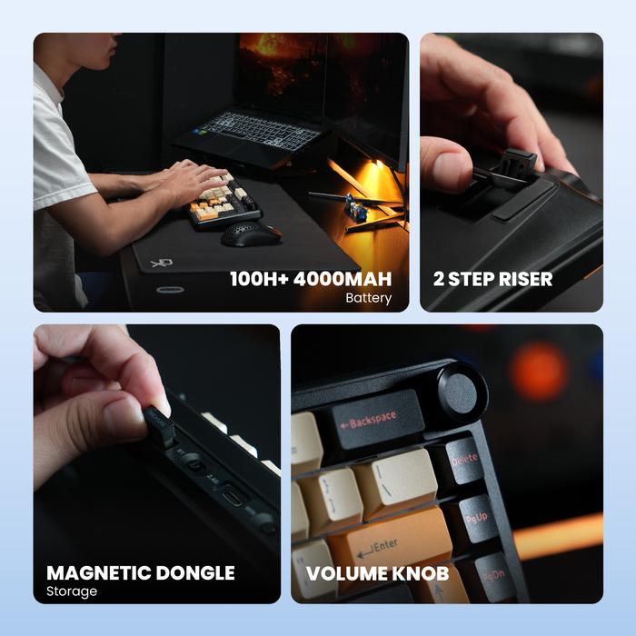 Tumbuh Teknologi Maju Rexus Aether Keyboard Gaming Mechanical Wireless A-98