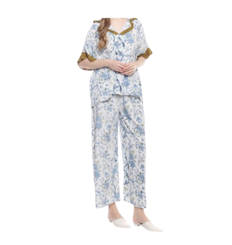 MISSDASTER Livy Piyama Panjang Rayon Motif 1