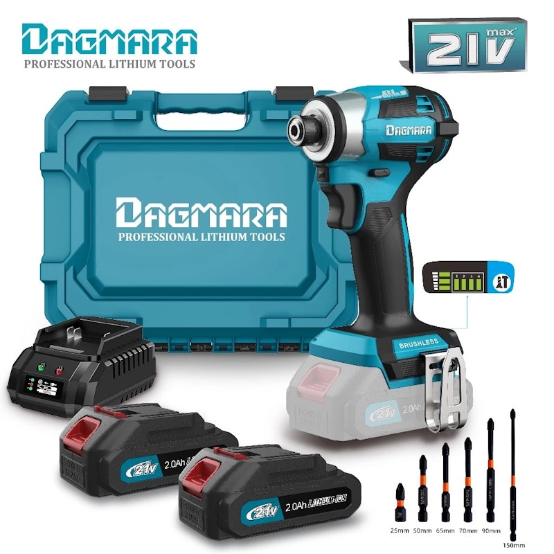 DAGMARA Lithium-Ion Brushless Cordless Impact Driver 5