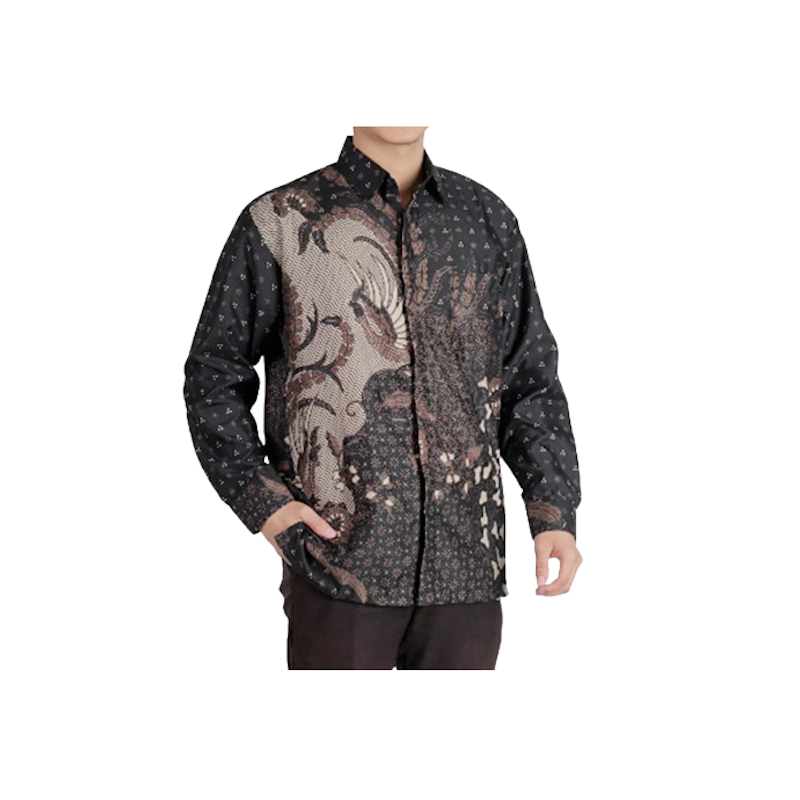 Batik Trusmi Kemeja Lengan Panjang Batik Pria Motif Kombinasi 1