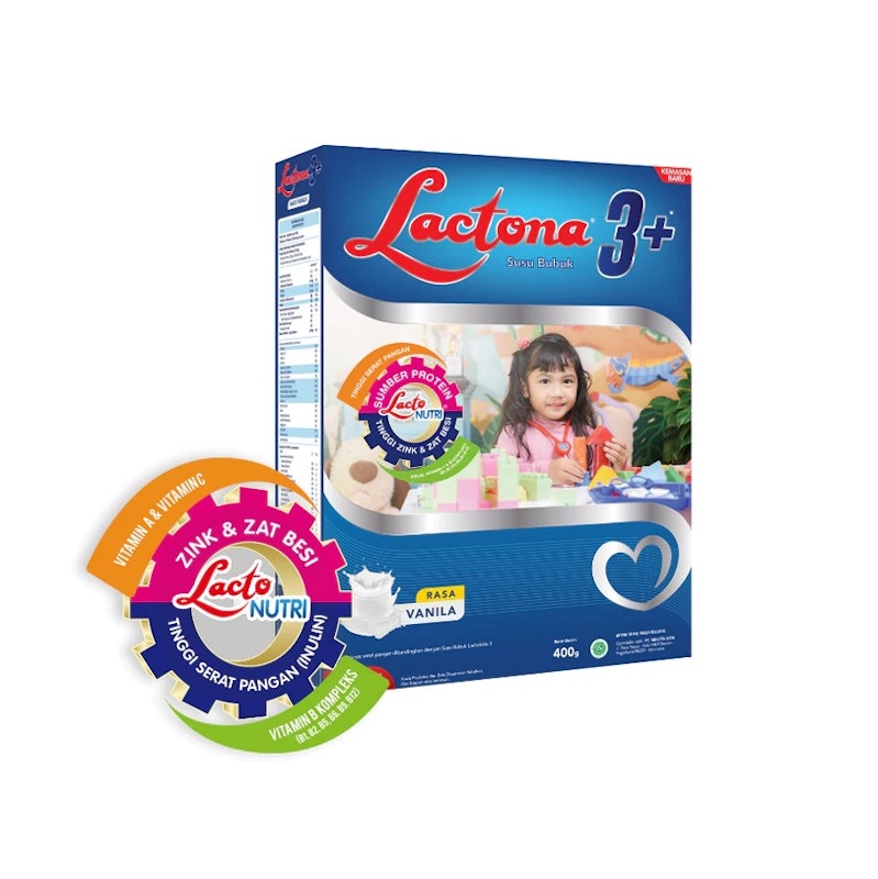 Lactona 3+ Susu Bubuk Rasa Vanila 1
