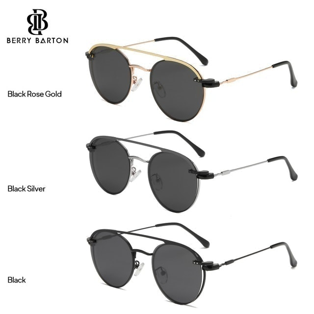 Berrybarton Kacamata Clip On Retro Bulat 2062