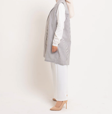 Elzatta Outer Vest Blazer Stripe 3