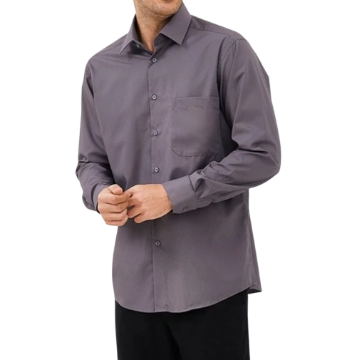 Indonesia Busana Perkasa Alisan Kemeja Lengan Panjang Polos Slimfit PLSSFLS