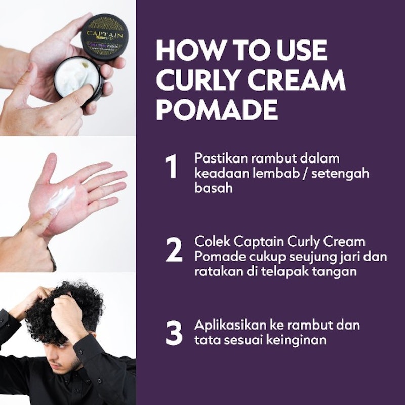 Captain Hairstyling Curly Cream Pomade 3