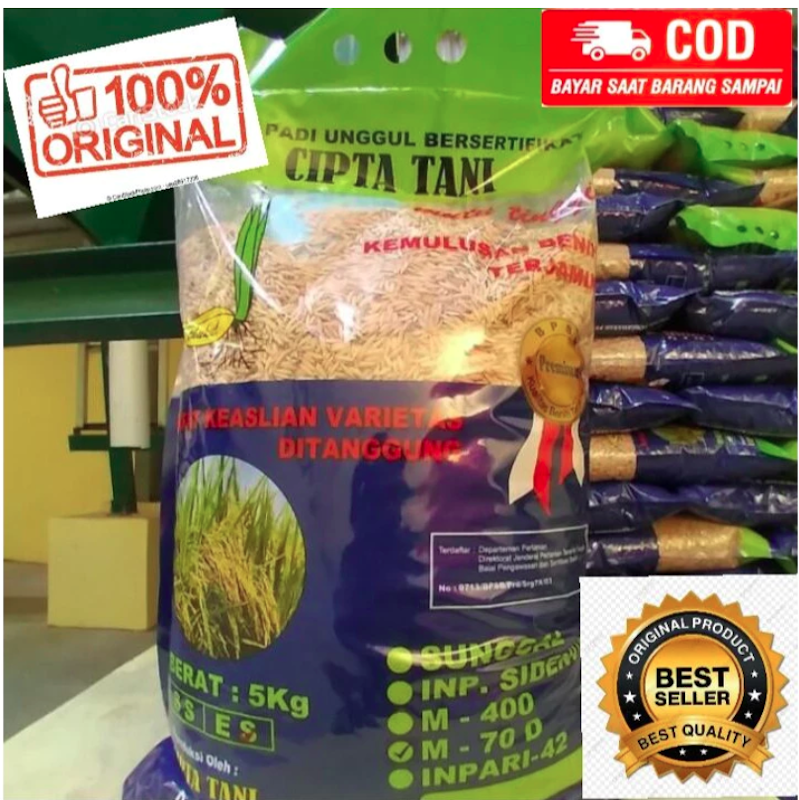 M Tani Benih Padi Unggul Berkualitas M70D 5 kg 2