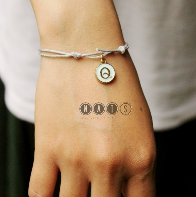Nats Living Gelang Tali Waterproof 1 Huruf Inisial A-Z