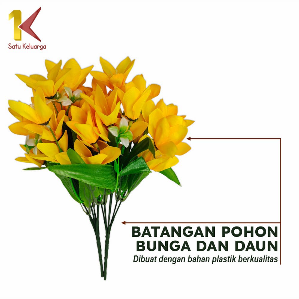Satu Keluarga Bunga Artificial Dekorasi Rumah