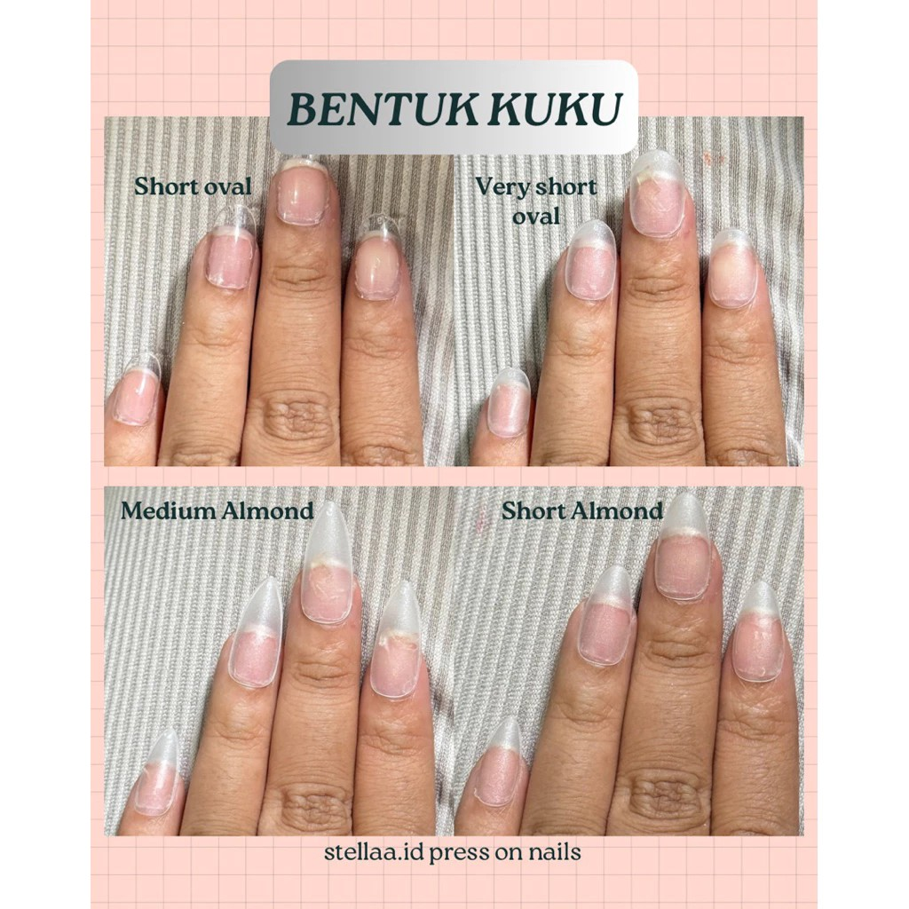 Stellaa.id Marissa Press On Nail Cateye Tearose