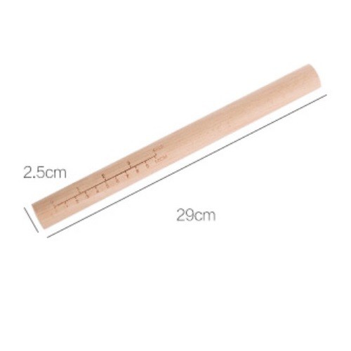 Rolling Pin Kayu dengan Penggaris