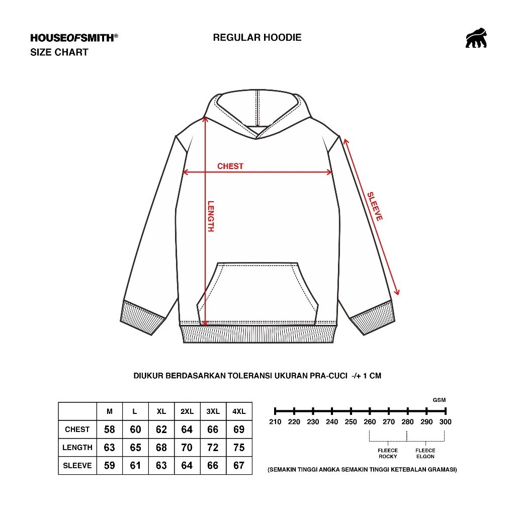 Smithindo Mitra Mandiri House of Smith Sweater Hoodie Pria Lpl Misty #39