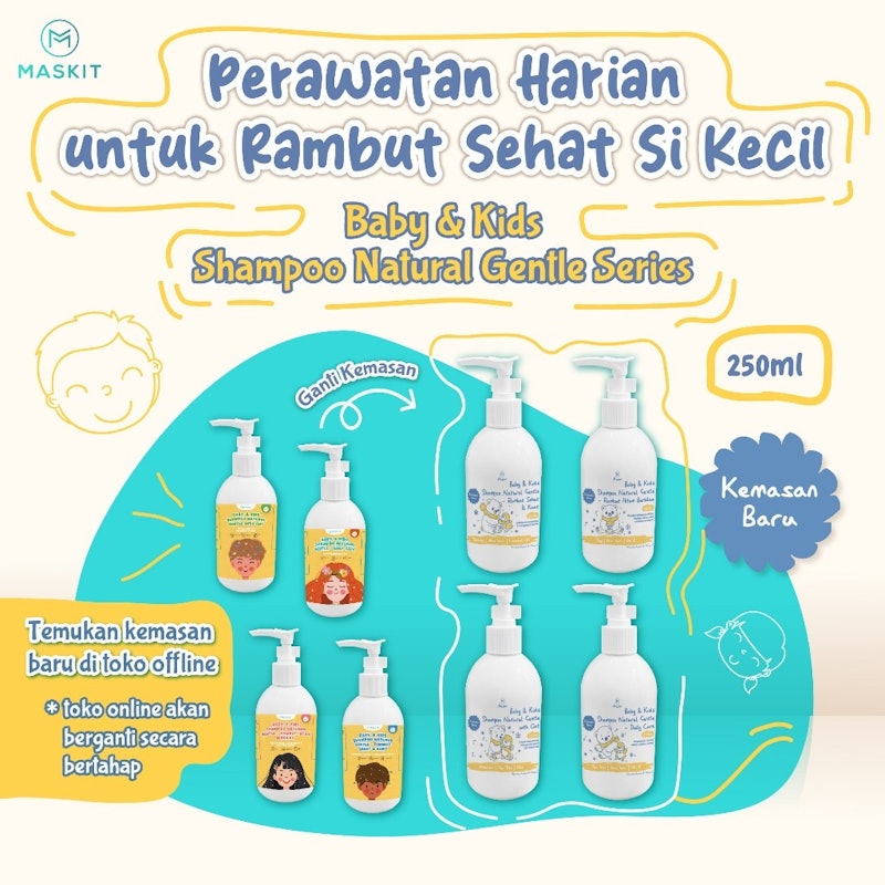 Maskit Baby & Kids Shampoo Natural Gentle with Oat 2