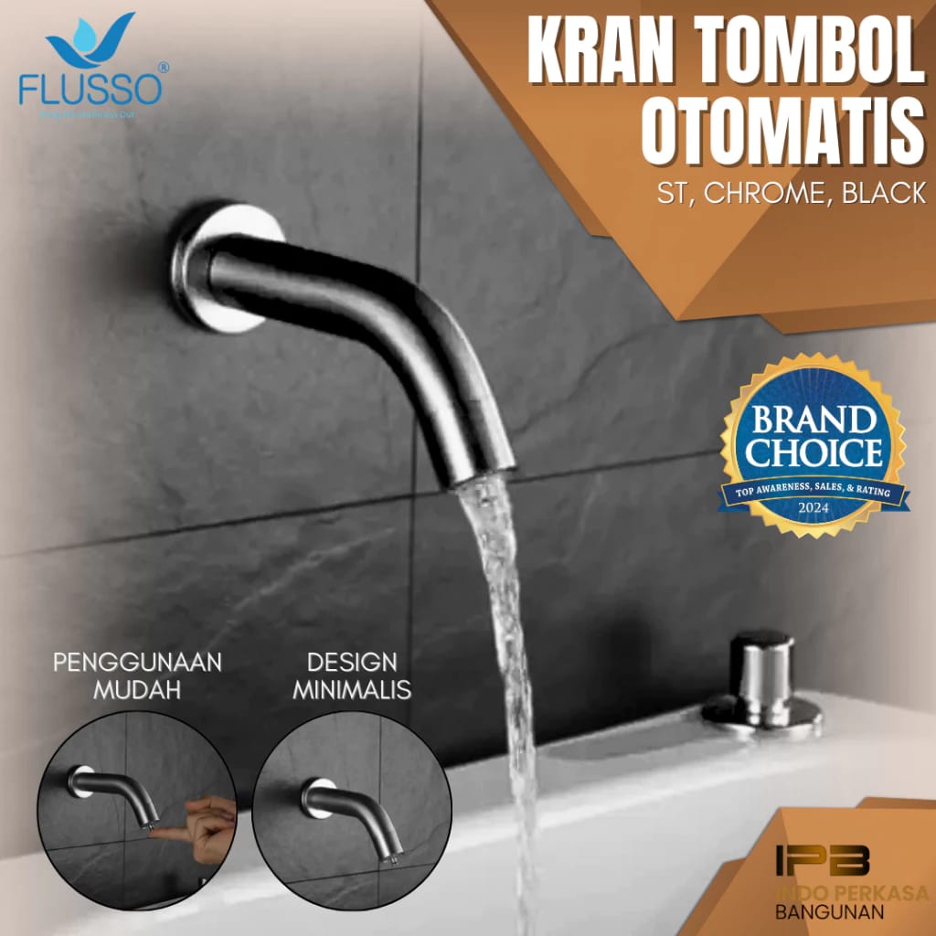 Putera Adhi Perkasa Flusso Kran Tombol Drat Dinding 