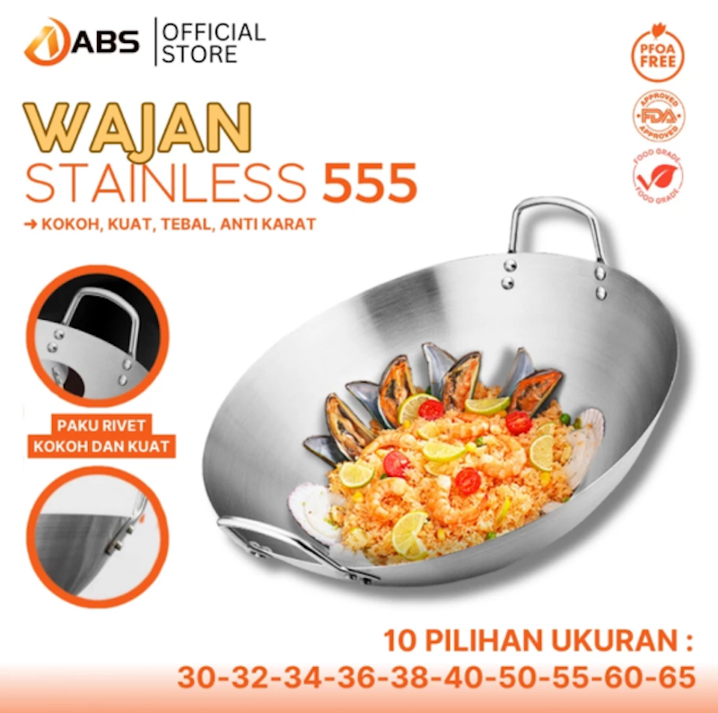 ABS Wajan Stainless 555 36 cm 2