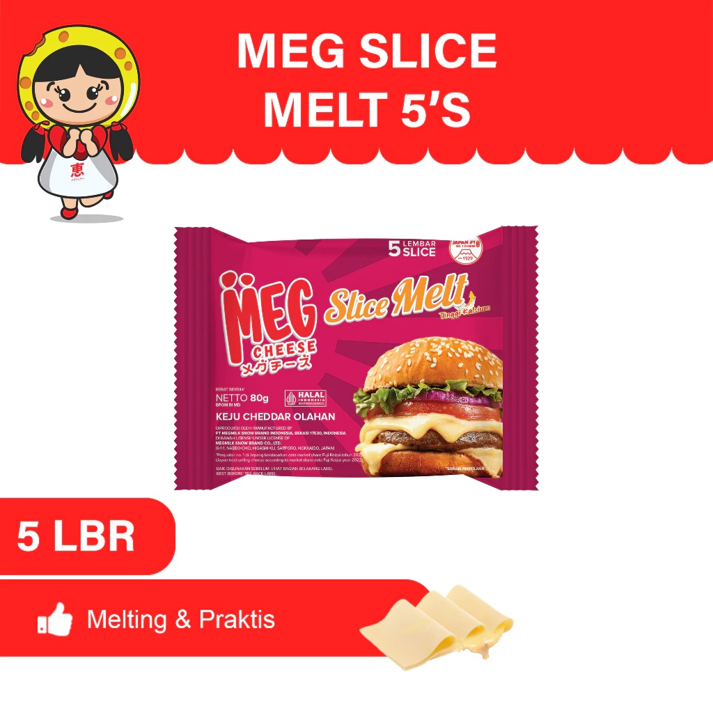 MEG Cheese Cheddar Slice Melt (5 Lembar) 2