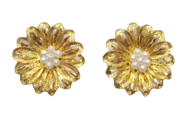 Anting Hijab Jepit Bunga ｜ A51