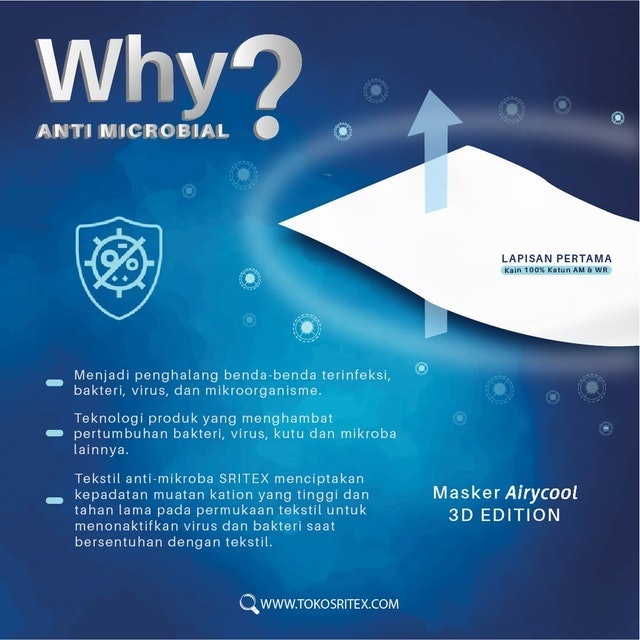 Masker Kain 3D Airycool and Water Repellent 5