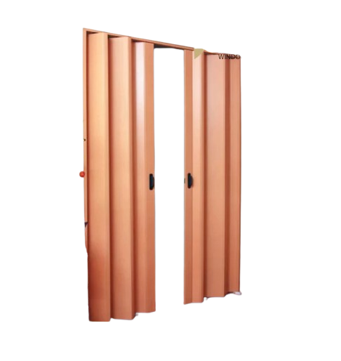 Nove PVC Folding Door Motif Kayu Custom