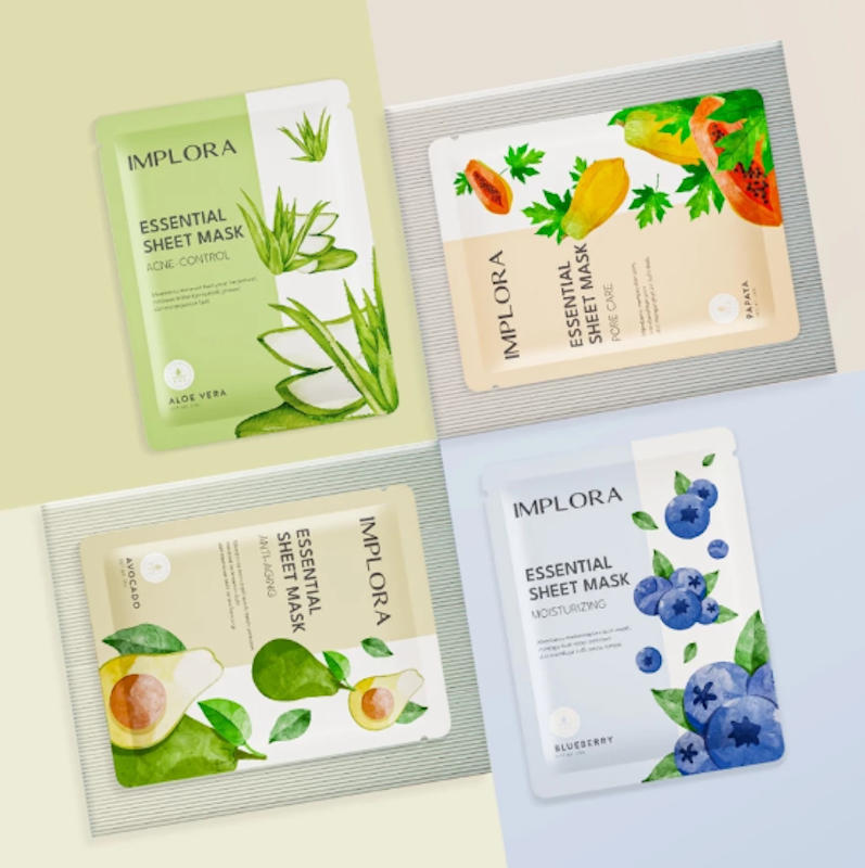 Essential Sheet Mask Moisturizing Blueberry 3