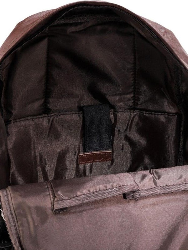 Urban State Distressed Leather Mesh Backpack 4