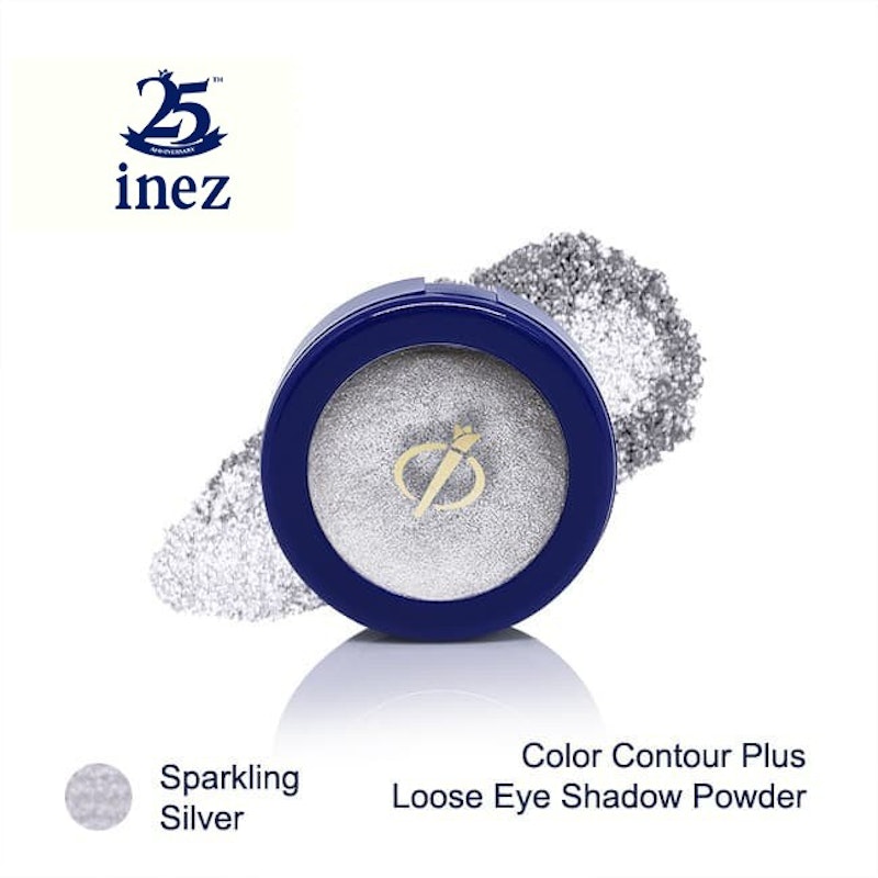 Inez Color Contour Plus Loose Eyeshadow Powder - Sparkling Silver 4
