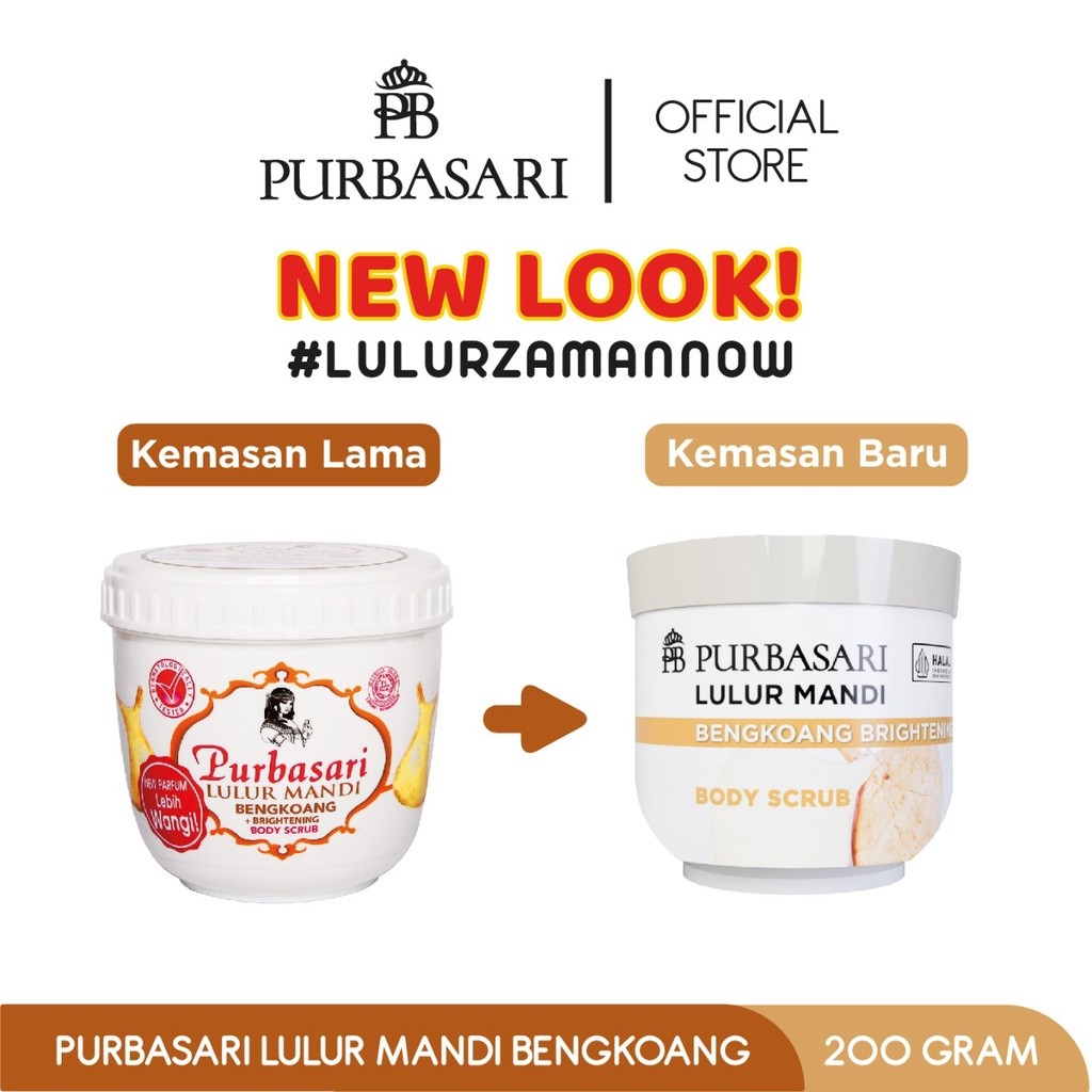 Gloria Origita Cosmetics Purbasari Lulur Mandi Bengkoang Brightening Body Scrub 