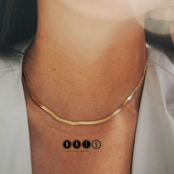 Nats Living Kalung Pipih Titanium KSnakey 5
