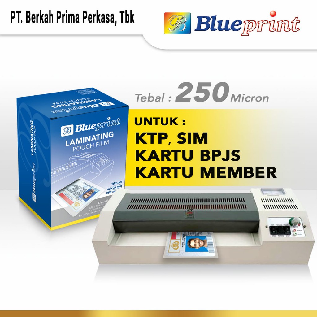 BLUEPRINT Plastik Laminating Film 250 Micron