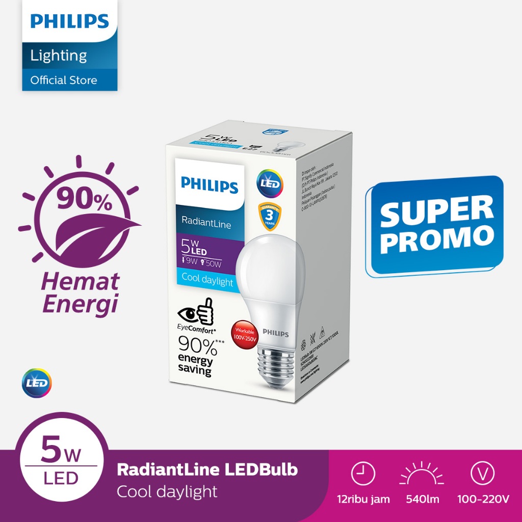 Philips Electronics Nederland B.V. Philips RadiantLine LED Bulb Cool Daylight