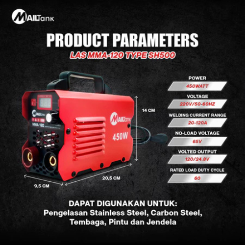 MailTank Indonesia Mailtank Inverter Welding Machine MMA-120A SH500