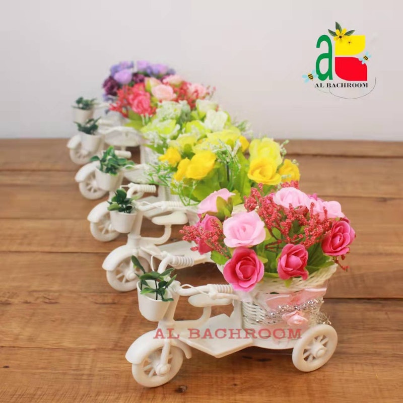 Bunga Artificial Sepeda Vespa Mini 4