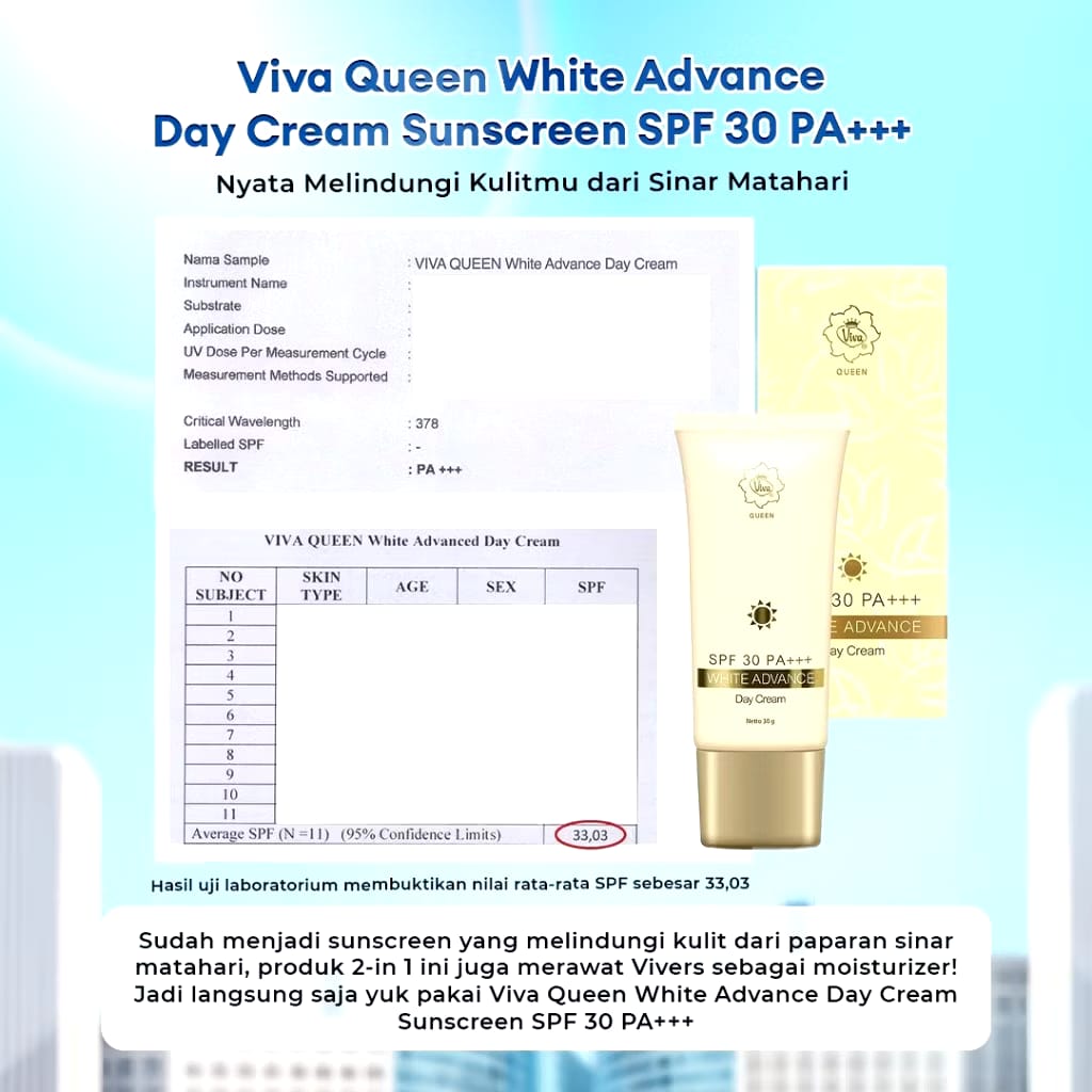 Queen White Advance Day Cream SPF 30 PA+++ 5