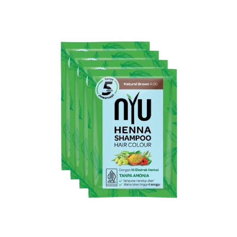 Henna Shampoo Hair Colour Natural Brown 1