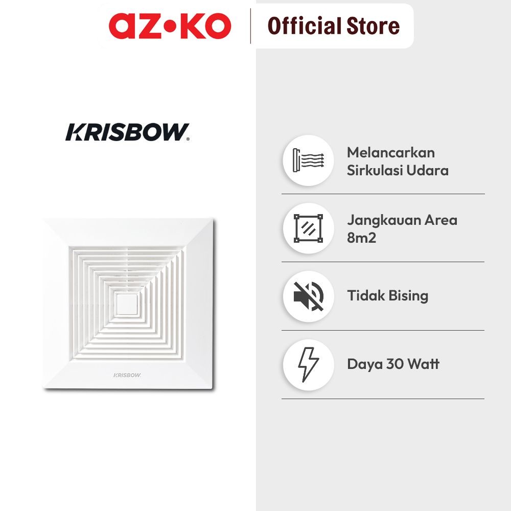 Aspirasi Hidup Indonesia AZKO Krisbow Exhaust Fan Plafon 8 Inch