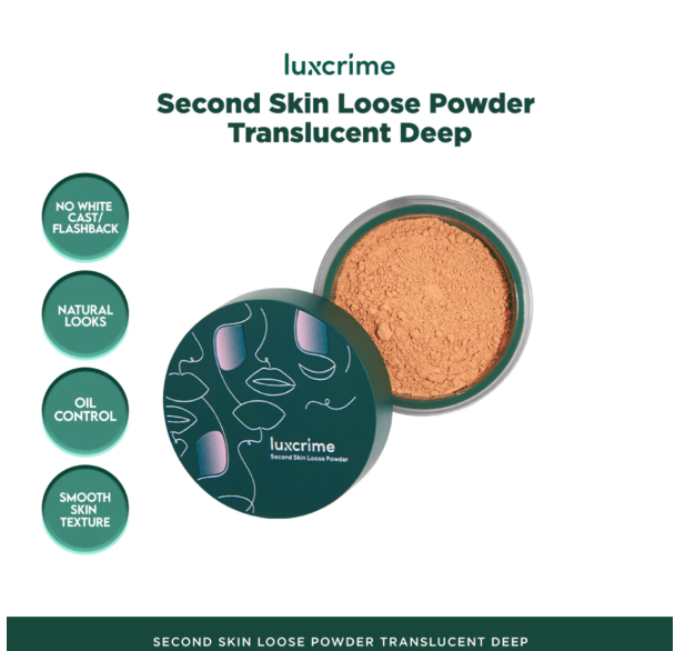 Luxcrime Second Skin Loose Powder Translucent Deep