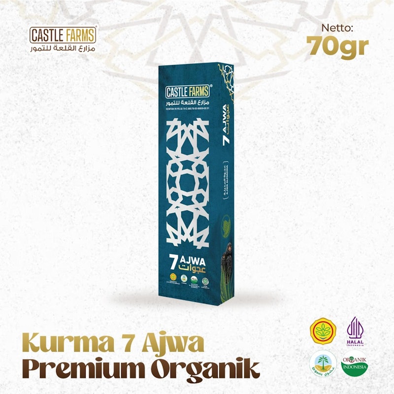 Castle Farms Kurma Ajwa Premium Organik 7 Butir 4