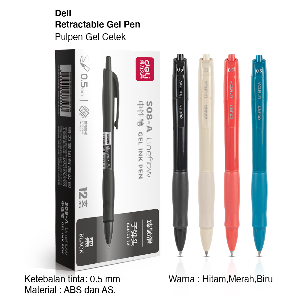 Deli Pulpen Gel Retractable 2