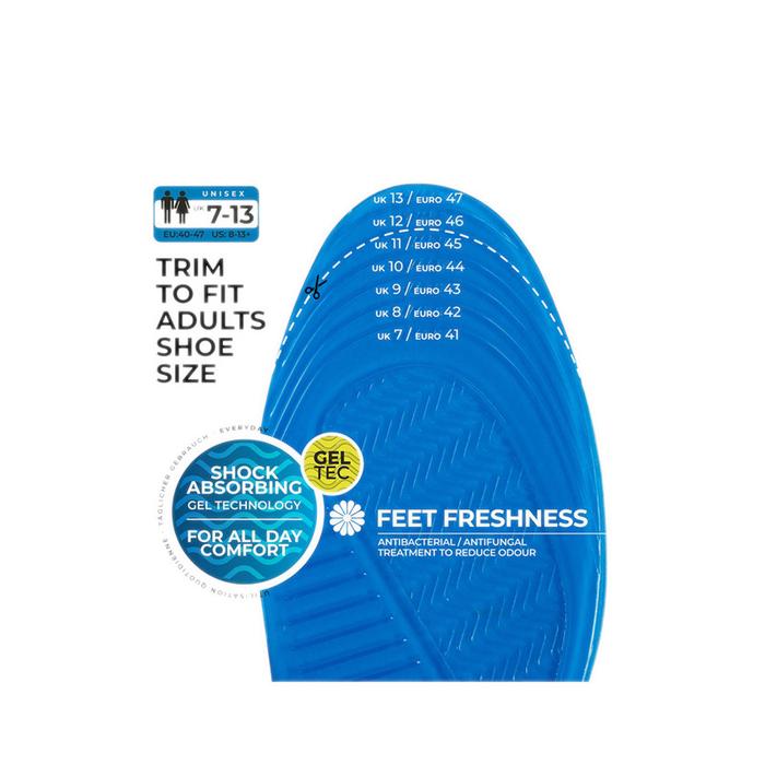 Slazenger Men's Gel Insoles For Enhanced Arch Support Blue