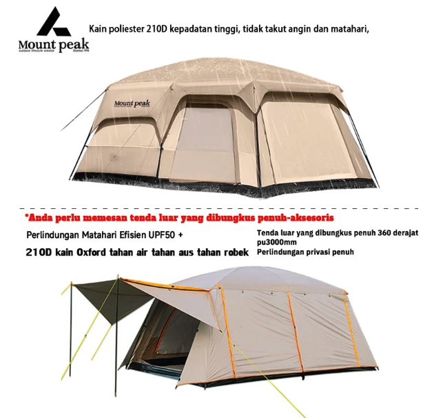  Mountpeak Tenda Glamping 2 Ruangan